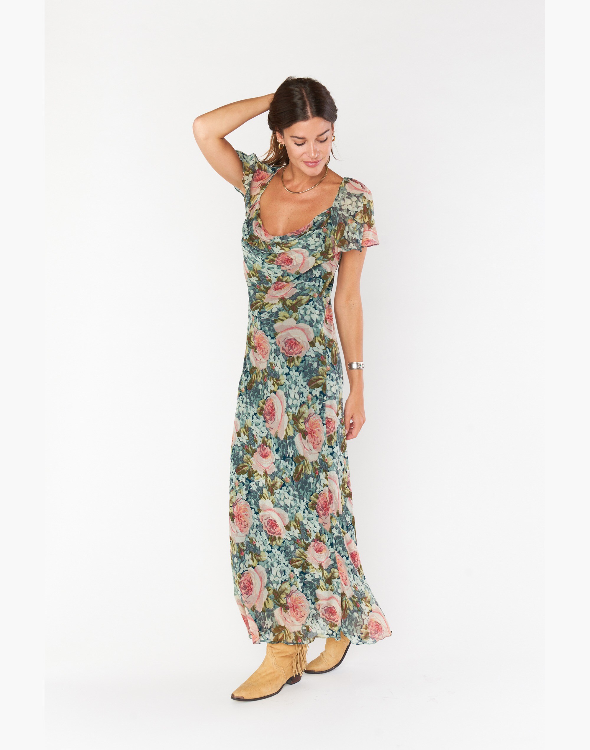 90s floral dress